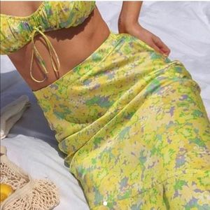 For Love & Lemons Dubois Midi Skirt in Freedom Floral